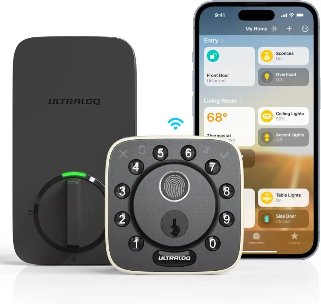 smart lock, Include if images are added (e.g., “ULTRALOQ Bolt on modern door”).