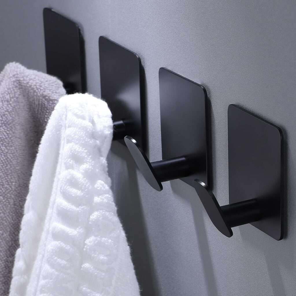 DELITON Adhesive Hooks - 4 Pack. After putting these Matte Black and Stainless Steel beauties through their paces in my own home, I’m convinced they’re a small investment with a massive impact. Forget flimsy plastic hooks; this is adhesive hanging done right.