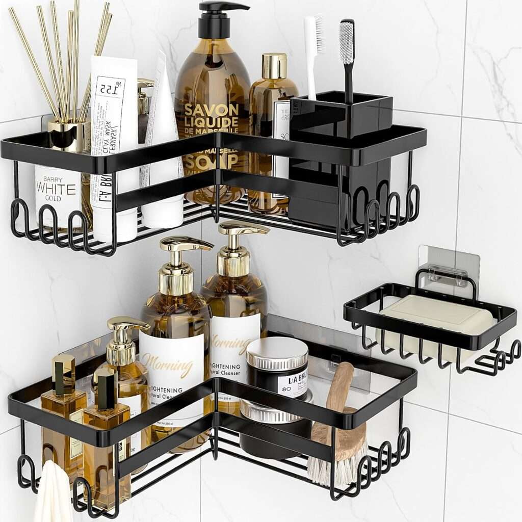 Corner Caddy Smart Design, Serious Storage: What Makes This Caddy Shine the Storage Right Corner Shower Caddy (3-Pack) isn't just a product – it's the organizational holy grail you've been waiting for.